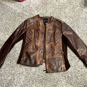 Maurices brown leather jacket